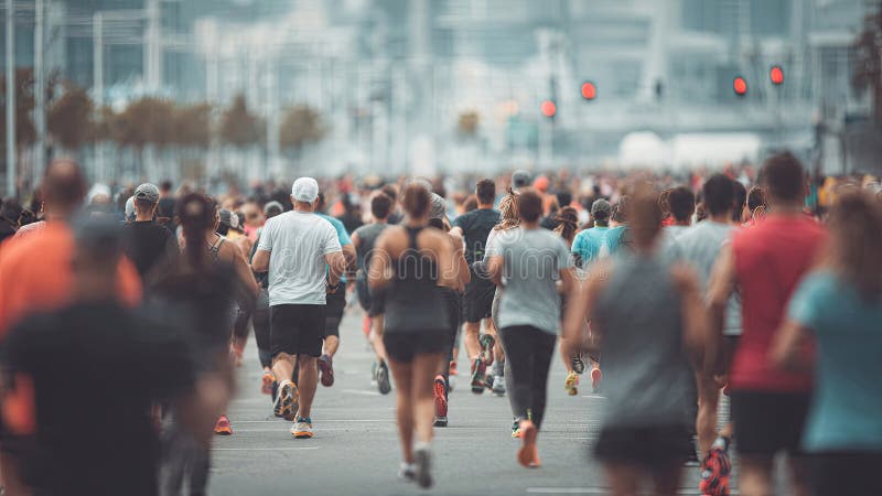 Thousands of runners at the start line of Ealing Half Marathon